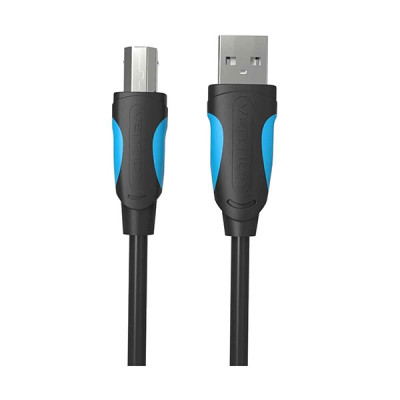 image of VENTION VAS-A16-B150 USB2.0 A Male to B Male Print Cable 1.5M Black with Spec and Price in BDT