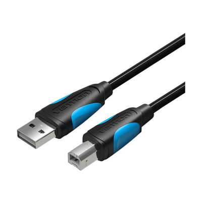 image of VENTION VAS-A16-B300 USB2.0 A Male to B Male Print Cable 3M Black with Spec and Price in BDT