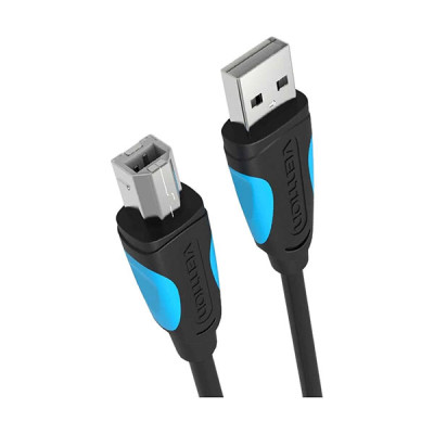 image of VENTION VAS-A16-B300 USB2.0 A Male to B Male Print Cable 3M Black with Spec and Price in BDT
