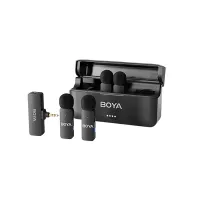 BOYA BY-V4 4-Channel Noise Cancellation Mini Wireless Microphone with 3.5mm Converter
