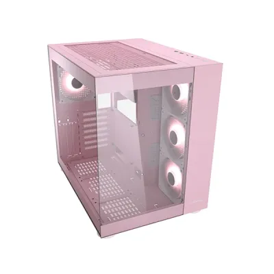 image of Cougar FV150 RGB Dual Chamber Mid Tower Gaming Casing - Pink with Spec and Price in BDT