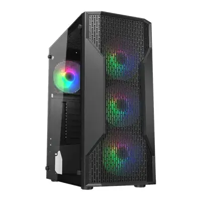 image of  Cougar MX110 RGB Mid Tower Gaming Casing - Black with Spec and Price in BDT