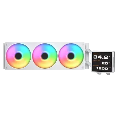 image of Cougar Posedion Vistek Pro ARGB 360mm CPU Liquid Cooler - White with Spec and Price in BDT