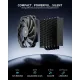 upHere H45K6 Low Profile CPU Air Cooler - Black