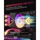 upHere UP1 Elite KC4C ARGB CPU Air Cooler - Black