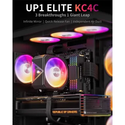 image of upHere UP1 Elite KC4C ARGB CPU Air Cooler - Black with Spec and Price in BDT