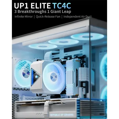 image of upHere UP1 Elite TC4C ARGB CPU Air Cooler - White with Spec and Price in BDT