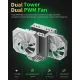 upHere UP2T6 Dual-Tower CPU Air Cooler - White