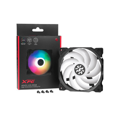 image of Adata XPG Vento 120mm ARGB Fan (VENTO-120-ARGB-BKCWW) with Spec and Price in BDT