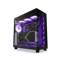 NZXT H6 Flow RGB Compact Dual-Chamber Mid-Tower Airflow Casing - Black