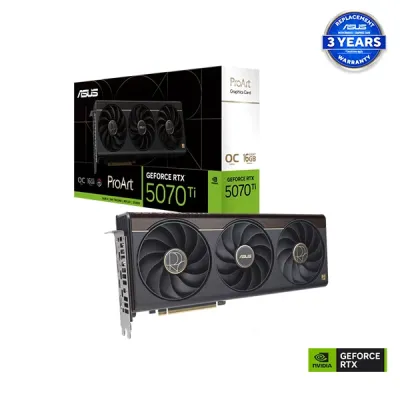 image of ASUS ProArt GeForce RTX 5070 Ti OC Edition 16GB GDDR7 Graphics Card with Spec and Price in BDT