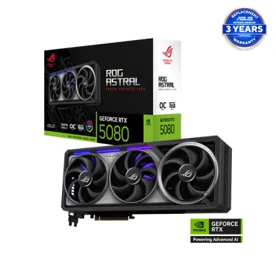 image of ASUS ROG Astral GeForce RTX 5080 16GB GDDR7 OC Edition Graphics Card with Spec and Price in BDT