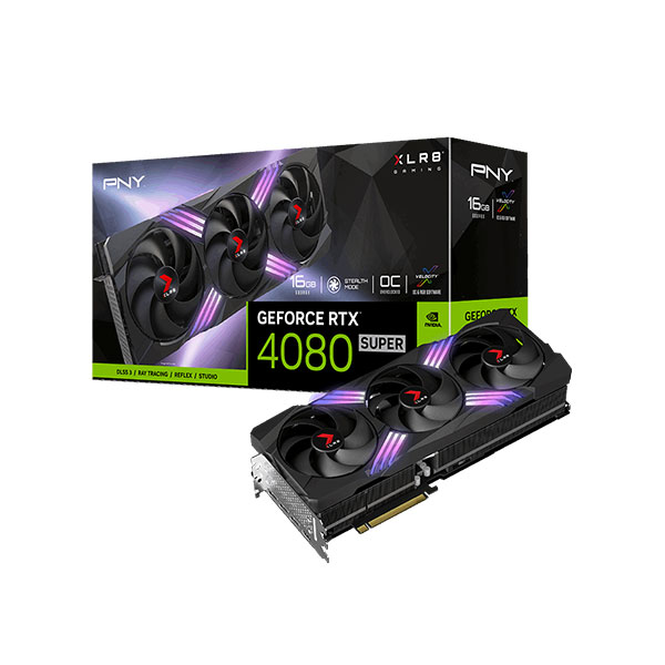 PNY RTX 4080 SUPER 16GB OC XLR8 Gaming VERTO ARGB TF Graphics Card