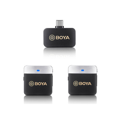 image of Boya BY-M1V4 2.4GHz Dual-Channel Wireless Microphone System with Spec and Price in BDT