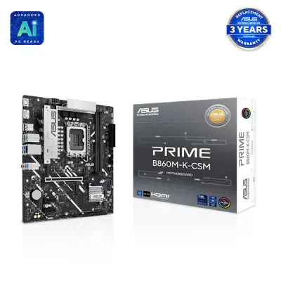 image of ASUS PRIME B860M-K-CSM Intel LGA1851 mATX Motherboard with Spec and Price in BDT