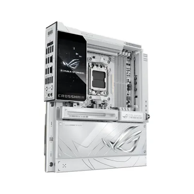 image of ASUS ROG CROSSHAIR X870E GLACIAL Ryzen AM5 E-ATX Gaming Motherboard with Spec and Price in BDT