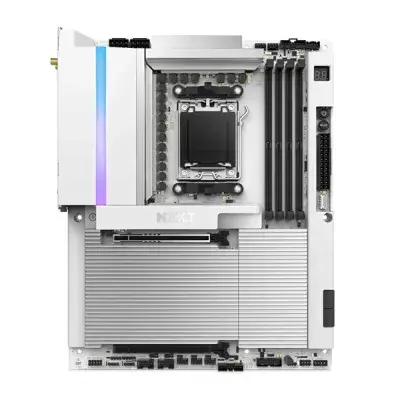 image of NZXT N9 X870E AMD AM5 Wi-Fi 7 ATX Gaming Motherboard - White with Full Cover with Spec and Price in BDT