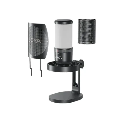 image of Boya K3 Vibrant Lighting Condenser USB Microphone with Spec and Price in BDT