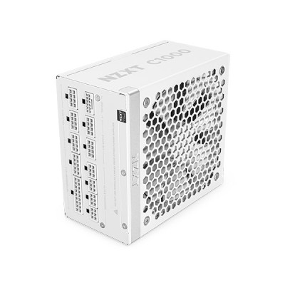 NZXT C1000 1000 Watt 80 Plus Gold ATX 3.1 Full Modular Power Supply - White image of NZXT C1000 1000 Watt 80 Plus Gold ATX 3.1 Full Modular Power Supply - White with Spec and Price in BDT