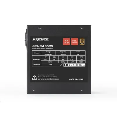 image of Aresze GFX - FM 650 650 Watt 80Plus Bronze Power Supply with Spec and Price in BDT