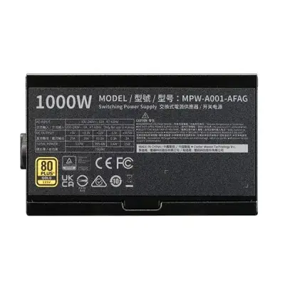 image of Cooler Master Elite Gold 1000 Fully Modular ATX 1000W 80 Plus Gold Certified Power Supply with Spec and Price in BDT