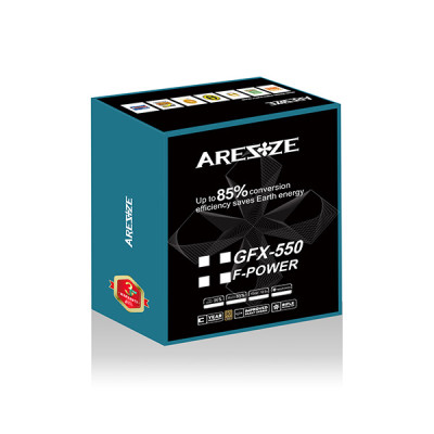 Aresze GFX-550 550 Watt 80Plus Bronze Power Supply image of Aresze GFX-550 550 Watt 80Plus Bronze Power Supply with Spec and Price in BDT