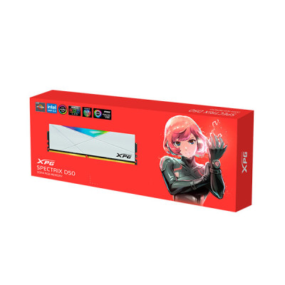 image of Adata D50 16GB DDR4 3600 MHz RGB gaming RAM - Gray/White with Spec and Price in BDT