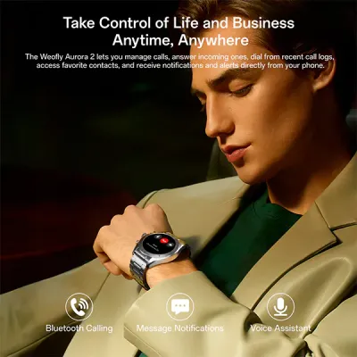 image of Weofly Aurora 2 AMOLED AOD Display Bluetooth Calling Smartwatch with Spec and Price in BDT