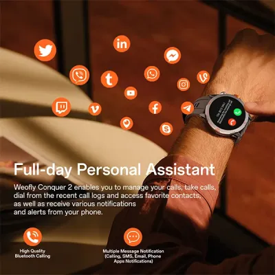 image of Weofly Conquer 2 Outdoor Sports & Adventure Smartwatch with Spec and Price in BDT