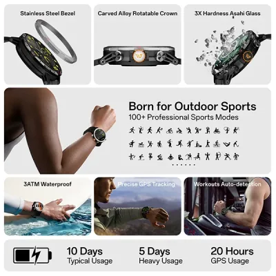 image of Weofly Conquer 2 Outdoor Sports & Adventure Smartwatch with Spec and Price in BDT