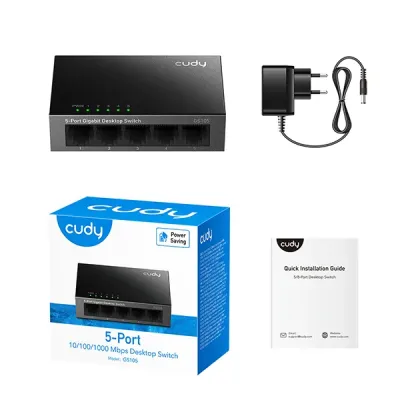 Cudy GS105 5-Port Gigabit Unmanaged Switch image of Cudy GS105 5-Port Gigabit Unmanaged Switch with Spec and Price in BDT