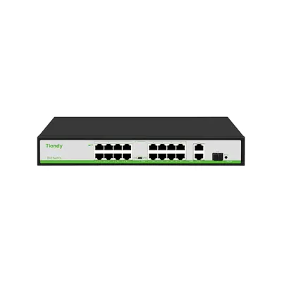image of Tiandy TC-P3S019 Spec:H/1621/AT/180 16CH PoE Switch with Uplink Giga & SFP Ports with Spec and Price in BDT
