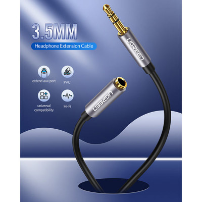 image of UGREEN AV118 (10595) 3.5mm Male to Female Extension Cable - 3M with Spec and Price in BDT