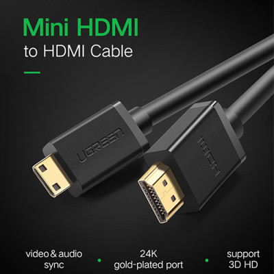 image of UGREEN HD108 (11167) Mini HDMI to HDMI Cable - 1.5M with Spec and Price in BDT