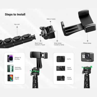 image of UGREEN LP680 (15609) Bluetooth Tripod Stand with Spec and Price in BDT