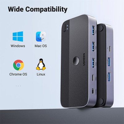 image of UGREEN CM662 (15705) USB 3.0 Sharing Switch with Spec and Price in BDT