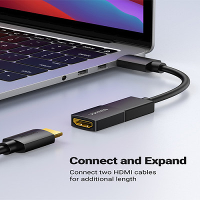 image of UGREEN 20107 HDMI Female to Female Adapter - Black with Spec and Price in BDT