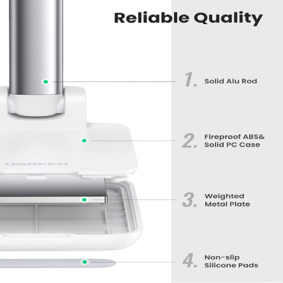 image of UGREEN LP373 (20434) Foldable Phone Stand - White with Spec and Price in BDT