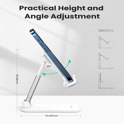 image of UGREEN LP373 (20434) Foldable Phone Stand - White with Spec and Price in BDT
