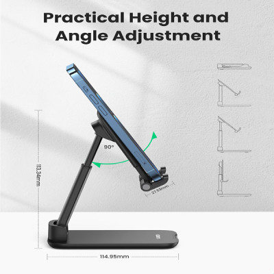 image of UGREEN LP373 (20435) Foldable Phone Stand - Black with Spec and Price in BDT