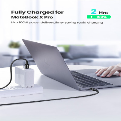 image of UGREEN US300 (80371) USB-C 2.0 Charging Cable 100W - 1M with Spec and Price in BDT