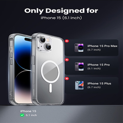 image of UGREEN LP725 (25396) Magnetic Protective Case for iPhone 15 with Spec and Price in BDT