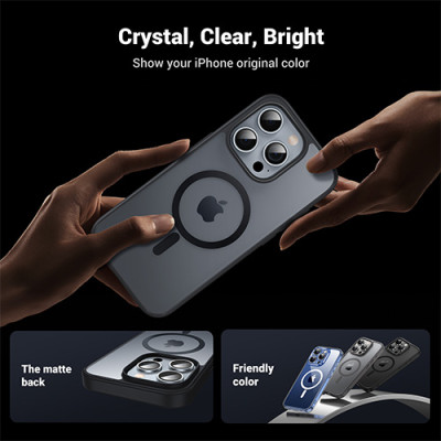 image of UGREEN LP750 (25402) Magnetic Protective Case for iPhone 15 Pro - Black with Spec and Price in BDT