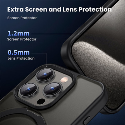 image of UGREEN LP763 (25528) Kickstand & Magnetic Protective Case for iPhone 15 Pro with Spec and Price in BDT