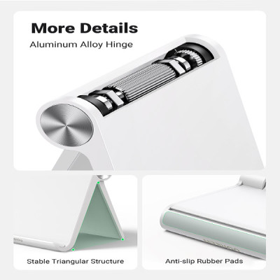 image of UGREEN LP115 (30485) Adjustable Portable Stand for iPad - White with Spec and Price in BDT