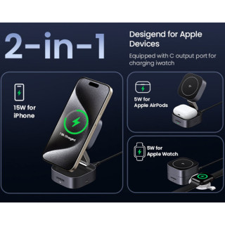 Ugreen W702 (35316) 15W 2-in-1 Magnetic Wireless Charger Price in BD - Main Image