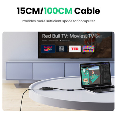 image of UGREEN CM129 (50599) USB External Stereo Sound Adapter - Black with Spec and Price in BDT