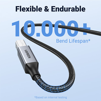 image of UGREEN US369 (90560) USB-A to USB-B Printer Cable - 5M with Spec and Price in BDT