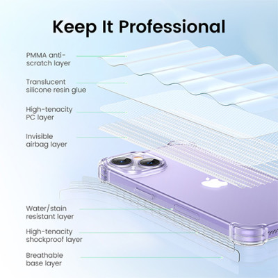 image of UGREEN LP601 (90930) Bright Cushion Protective Case for iPhone 14 with Spec and Price in BDT