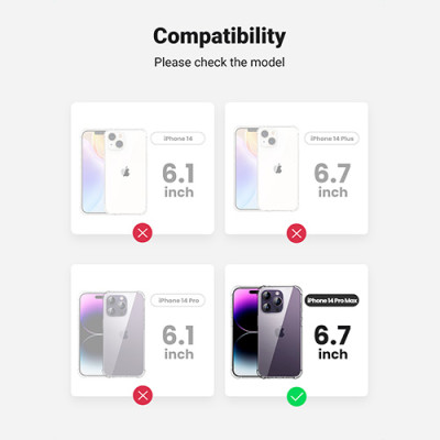 image of UGREEN LP604 (90933) Bright Cushion Protective Case for iPhone 14 Pro Max with Spec and Price in BDT